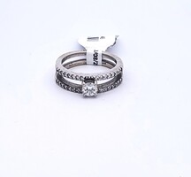14K White Gold Diamond Wedding Jacket Ring .75TCW 5.2 Grams Size 7 