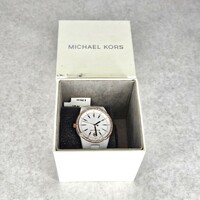 Michael Kors MK6837 Ceramic White Rose Gold Toned New with Tags Wristwatch Watch