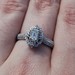 Verlas IGI Graded 14K White Gold Diamond Emerald Cut Engagement Ring Size 8.25
