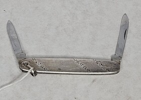  925 Sterling Silver Encased Pocket Knife 2 Blade Folding Knife Silver Case