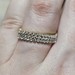 14K Yellow Gold Lab Grown Diamond 3 Row Tennis Style Band Ring 2.1G Size 8