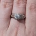 14K White & Rose Gold Diamond 3 Row Halo Engagement Ring 1.44TCW Size 7.5