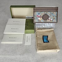 Gucci Donald Duck GG Supreme Canvas Card Holder Wallet with Dustbag & Box