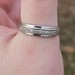  10K White Gold Diamond Men's Diamond Band Ring 5mm Wide 0.14TCW Size 10 