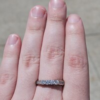 14K White Gold .68TCW Diamond 4 Stone Engagement Wedding Ring Size 8.5 