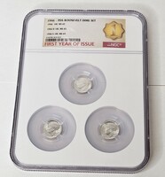 1946 FDS Roosevelt Dime 10 Cent MS 65 NGC Graded First Year of Issue Coin Set