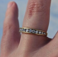 10K Yellow Gold 1/2TCW Diamond Channel Set Band Wedding Ring Size 7.25