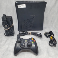 Microsoft Xbox 360 Slim 4GB 1439 Console w/Cords & Controller - Tested & Works