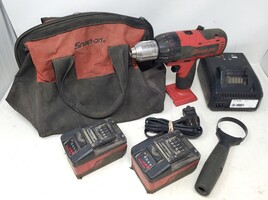 Snap-On CDR7850 Hammer Drill 18V w/ 2 Batteries, Charger, Handle, & Bag