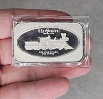 Madison Mint The General Train 1862-1972 .999 Fine Silver One Troy Ounce Bar