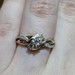  14K 2 Tone Gold Diamond Bypass Engagement Ring 1/2TCW Size 8 