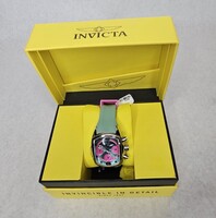 Invicta Puppy Edition Very Rare 36mm Woman's Watch 36968 Pink & Teal Blue w Box 