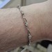  10K White Gold Diamond Infinity Link Bracelet 7 Inches .35TCW 