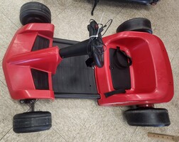 Kalee Red Asphalt Racer 12V Go Kart Powered Ride-on for Boys and Girls