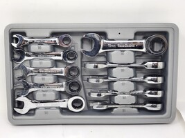 Gearwrench 10pc 9520D Metric 12 Point Stubby Ratcheting Combination Wrench Set