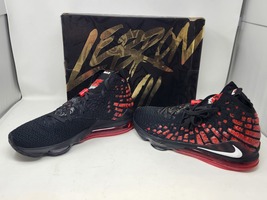 Nike LeBron 17 Infrared VI Black University Red BQ3177-006 Mens Size 12