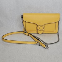 Coach Gold/Yellow Tabby Chain Clutch Purse Handbag 